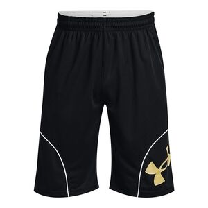 Under Armour Men's Black and Gold Athletic Shorts